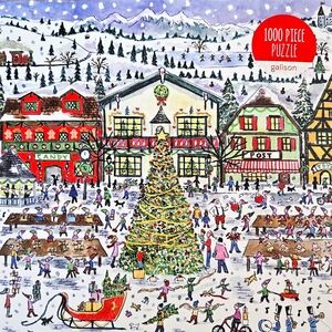 Galison Puzzle "Santa's Village" - 1,000 pieces - EUC - Michael Storrings Art